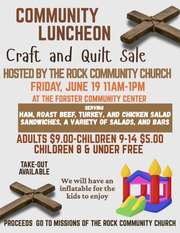 Community Luncheon Craft and Quilt Sale Community Luncheon Craft and Quilt Sale